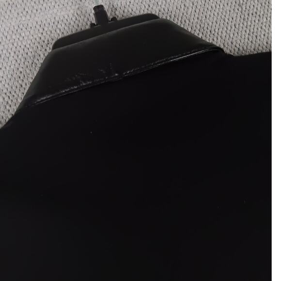 Wilsons Vintage Maxima Leather Vest Womens Large Black Zip Moto Stretch Back - Picture 8 of 12